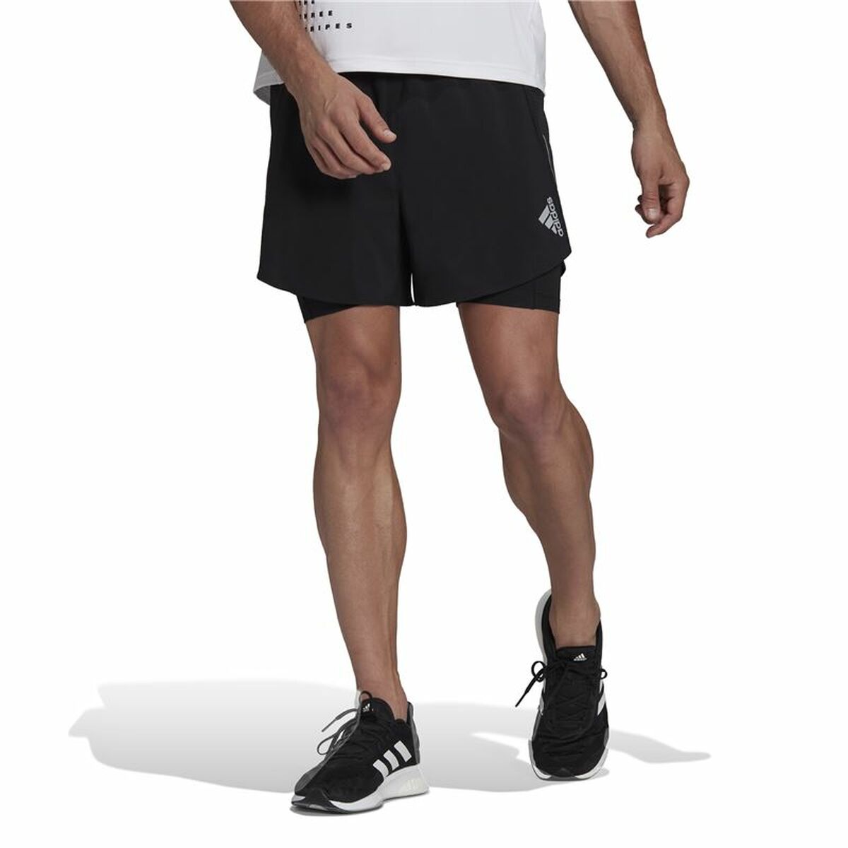 Men's Sports Shorts Adidas Two-in-One Black-6