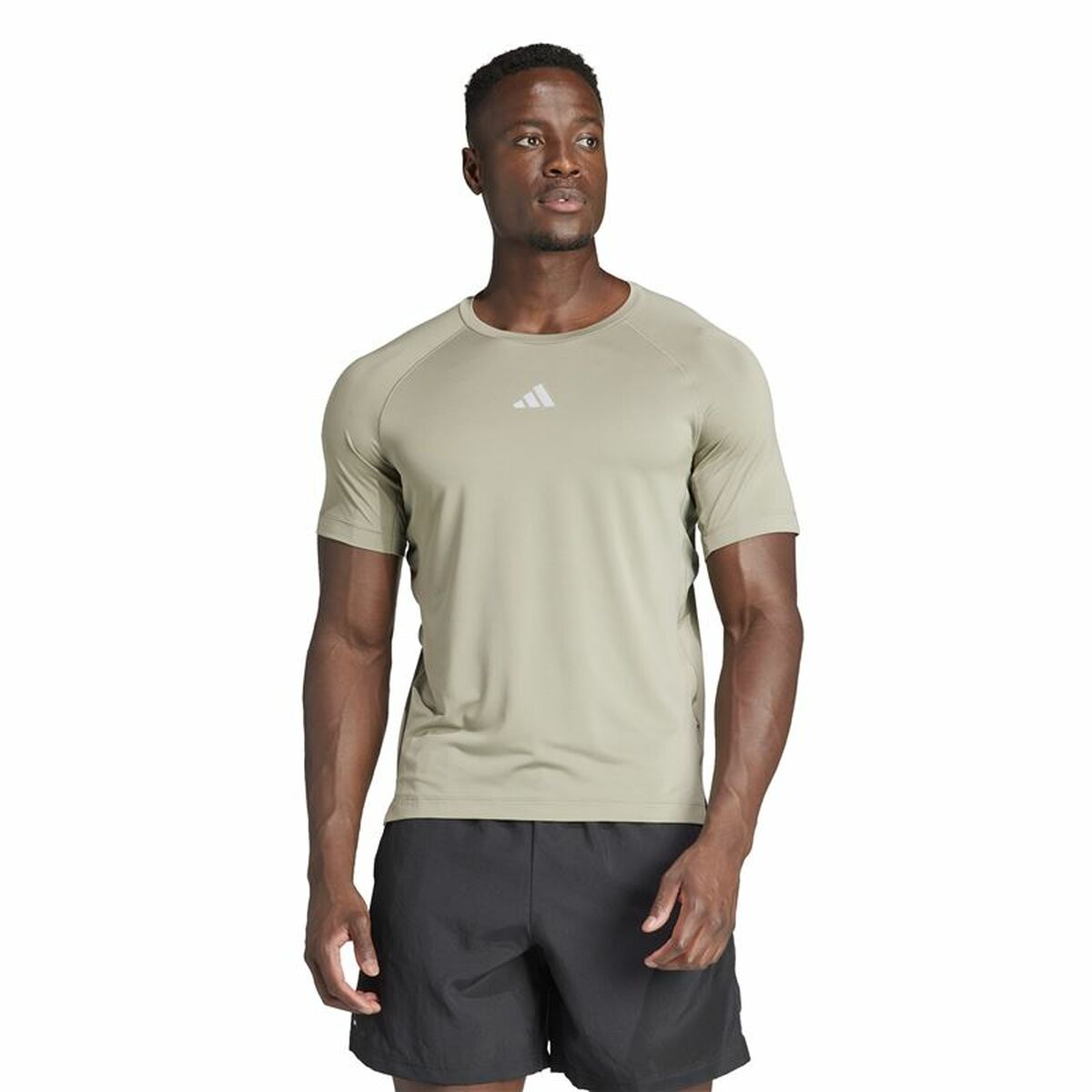Men’s Short Sleeve T-Shirt Adidas Essentials Gym+ Beige-6