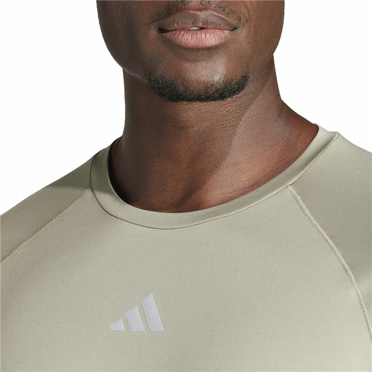 Men’s Short Sleeve T-Shirt Adidas Essentials Gym+ Beige-2