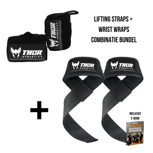 Lifting Straps + Wrist Wraps - Black