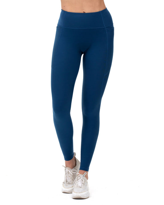 Women's Sports Leggings - Fleece Pocket Leggings